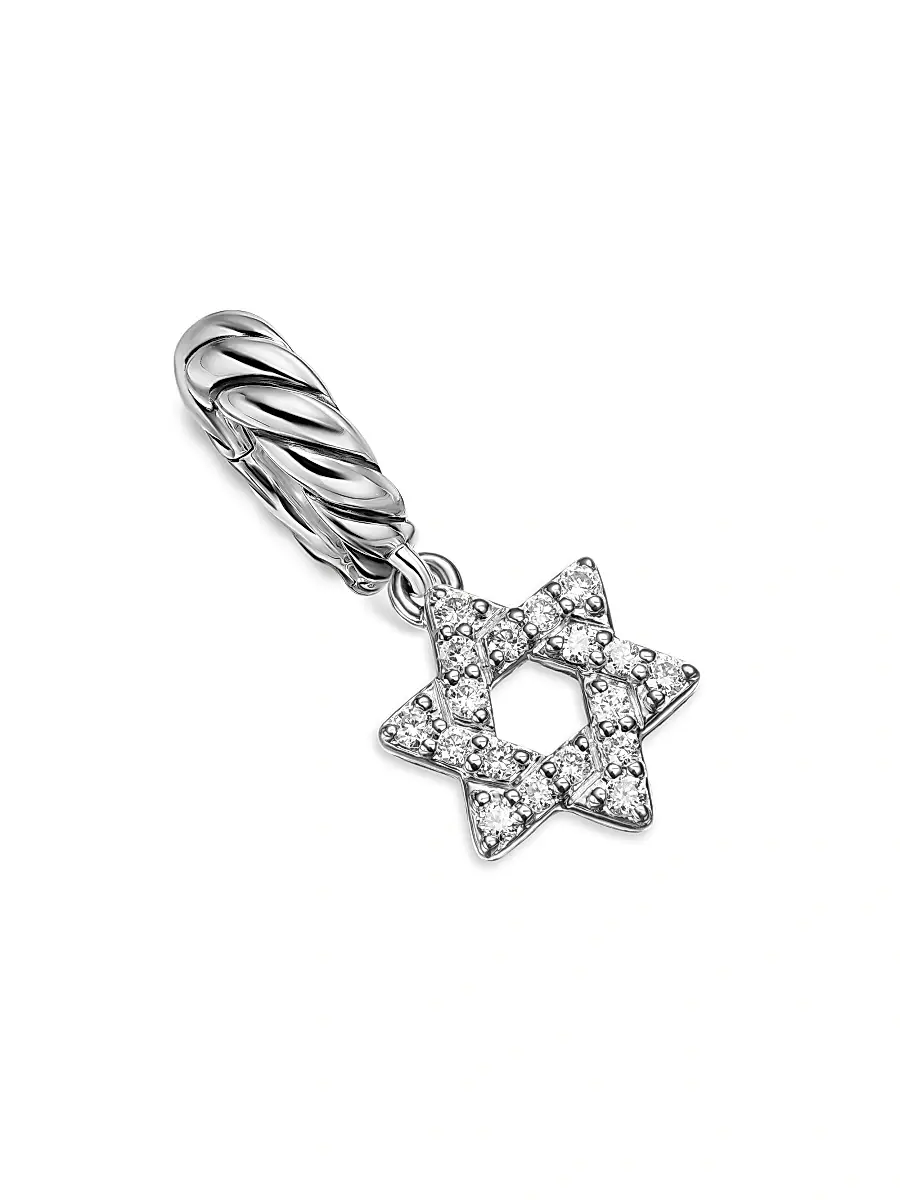 David Yurman Women's Micro Pavé Star of David Amulet in Sterling Silver with Diamonds, 7.4MM - Diamond | Thumbnail 3 David Yurman Women's Micro Pavé Star of David Amulet in Sterling Silver with Diamonds, 7.4MM - Diamond | Thumbnail 3