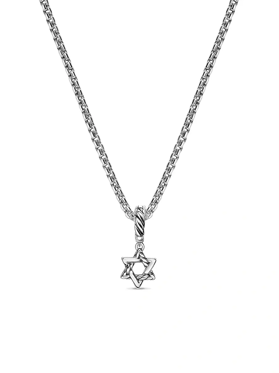 David Yurman Women's Micro Pavé Star of David Amulet in Sterling Silver with Diamonds, 7.4MM - Diamond | Thumbnail 4 David Yurman Women's Micro Pavé Star of David Amulet in Sterling Silver with Diamonds, 7.4MM - Diamond | Thumbnail 4