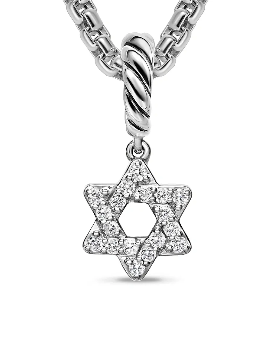 David Yurman Women's Micro Pavé Star of David Amulet in Sterling Silver with Diamonds, 7.4MM - Diamond | Thumbnail 5 David Yurman Women's Micro Pavé Star of David Amulet in Sterling Silver with Diamonds, 7.4MM - Diamond | Thumbnail 5