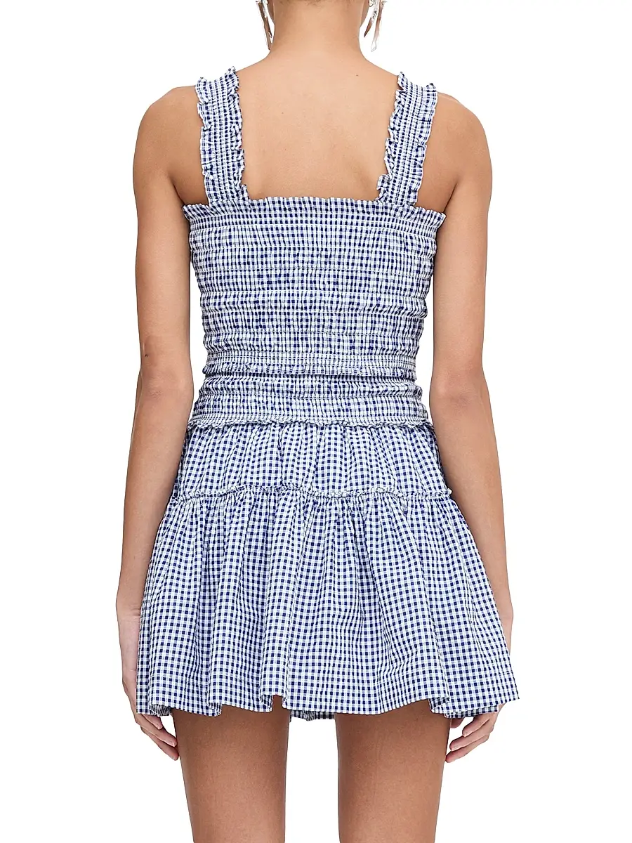 Hill House Home Women's The Azalea Mini Nap Dress - Navy Gingham | Thumbnail 4 Hill House Home Women's The Azalea Mini Nap Dress - Navy Gingham | Thumbnail 4
