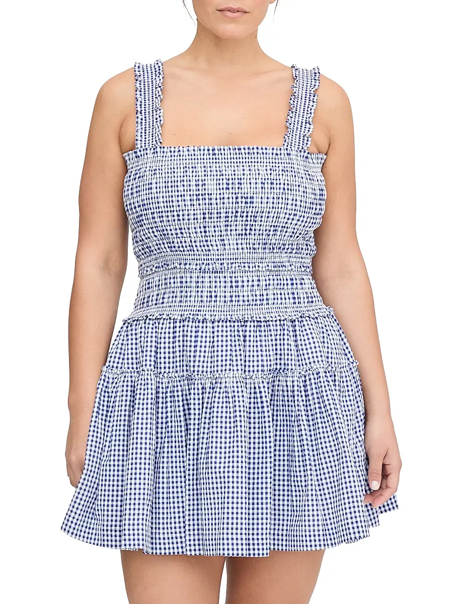 Hill House Home Women's The Azalea Mini Nap Dress - Navy Gingham | Thumbnail 5 Hill House Home Women's The Azalea Mini Nap Dress - Navy Gingham | Thumbnail 5