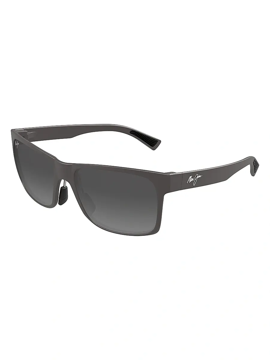 Maui Jim Men's Ekolu 58MM Rectangular Sunglasses - Grey | Image 1 Maui Jim Men's Ekolu 58MM Rectangular Sunglasses - Grey | Image 1
