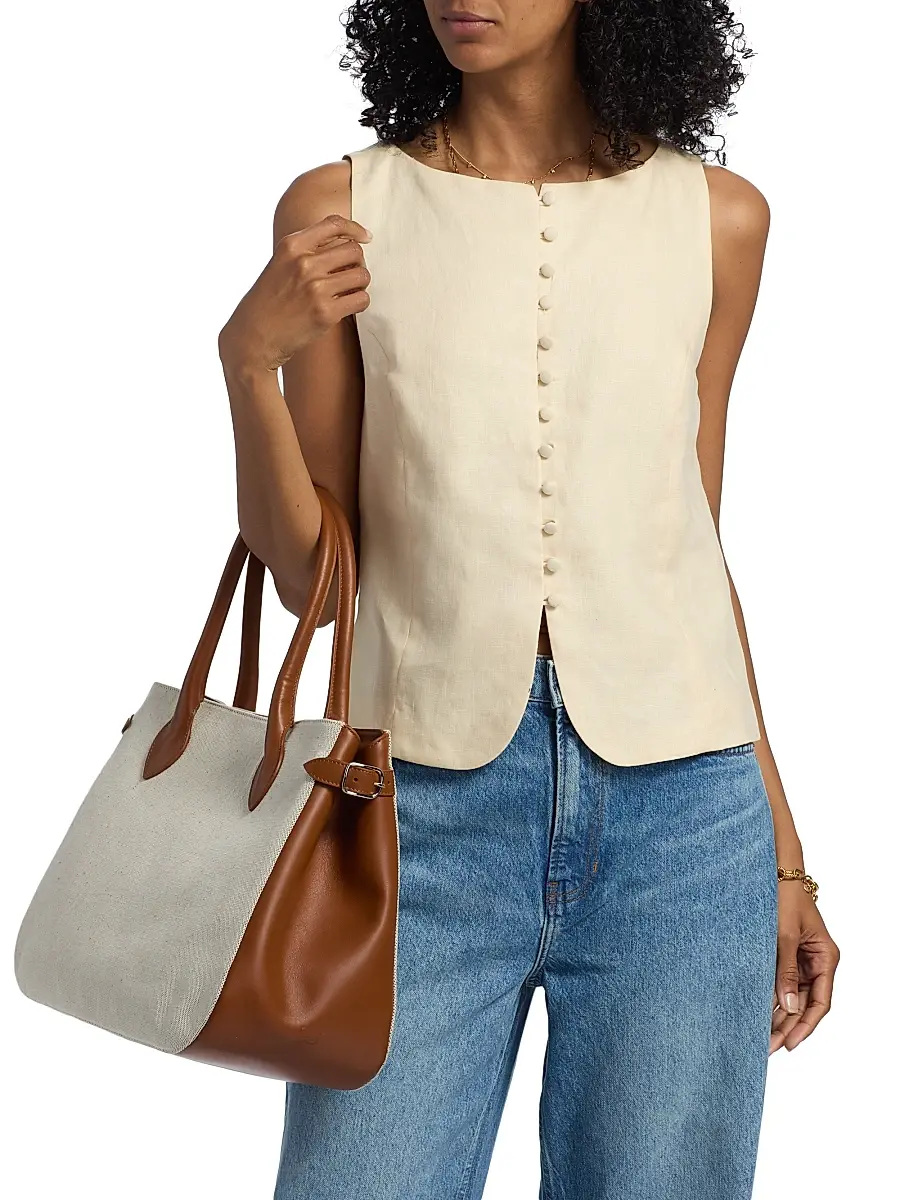 Reformation Women's Addison Linen Vest Top | Thumbnail 3 Reformation Women's Addison Linen Vest Top | Thumbnail 3