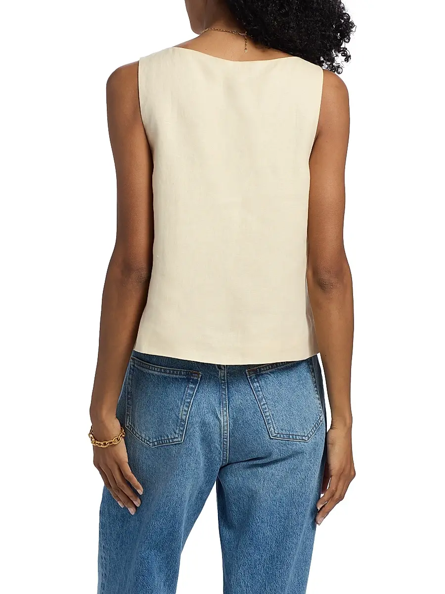 Reformation Women's Addison Linen Vest Top | Thumbnail 5 Reformation Women's Addison Linen Vest Top | Thumbnail 5