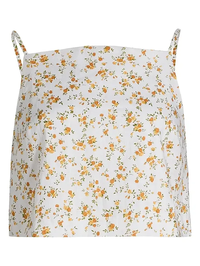 Women's Kerri Linen Crop Top