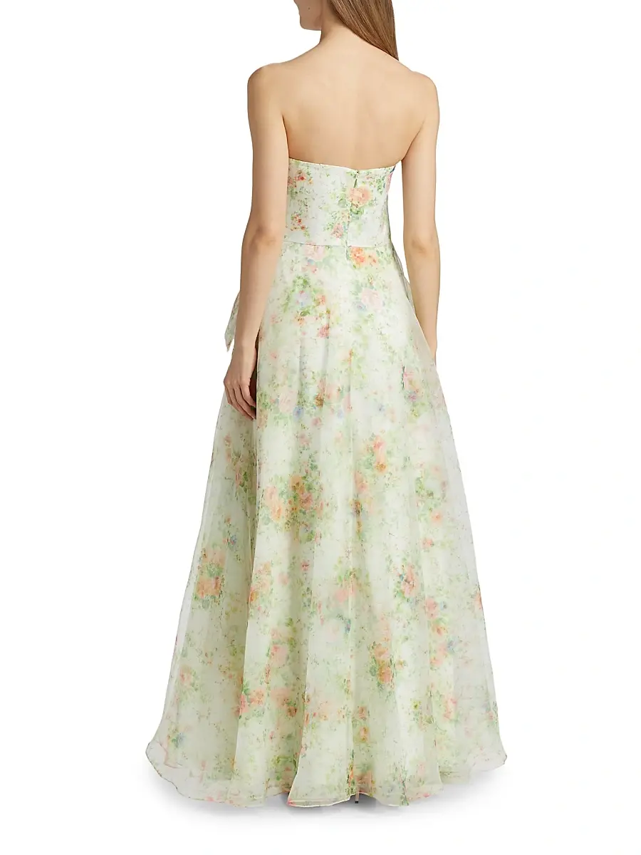 THEIA Women's Tanya Organza Strapless A-Line Gown | Thumbnail 5 THEIA Women's Tanya Organza Strapless A-Line Gown | Thumbnail 5