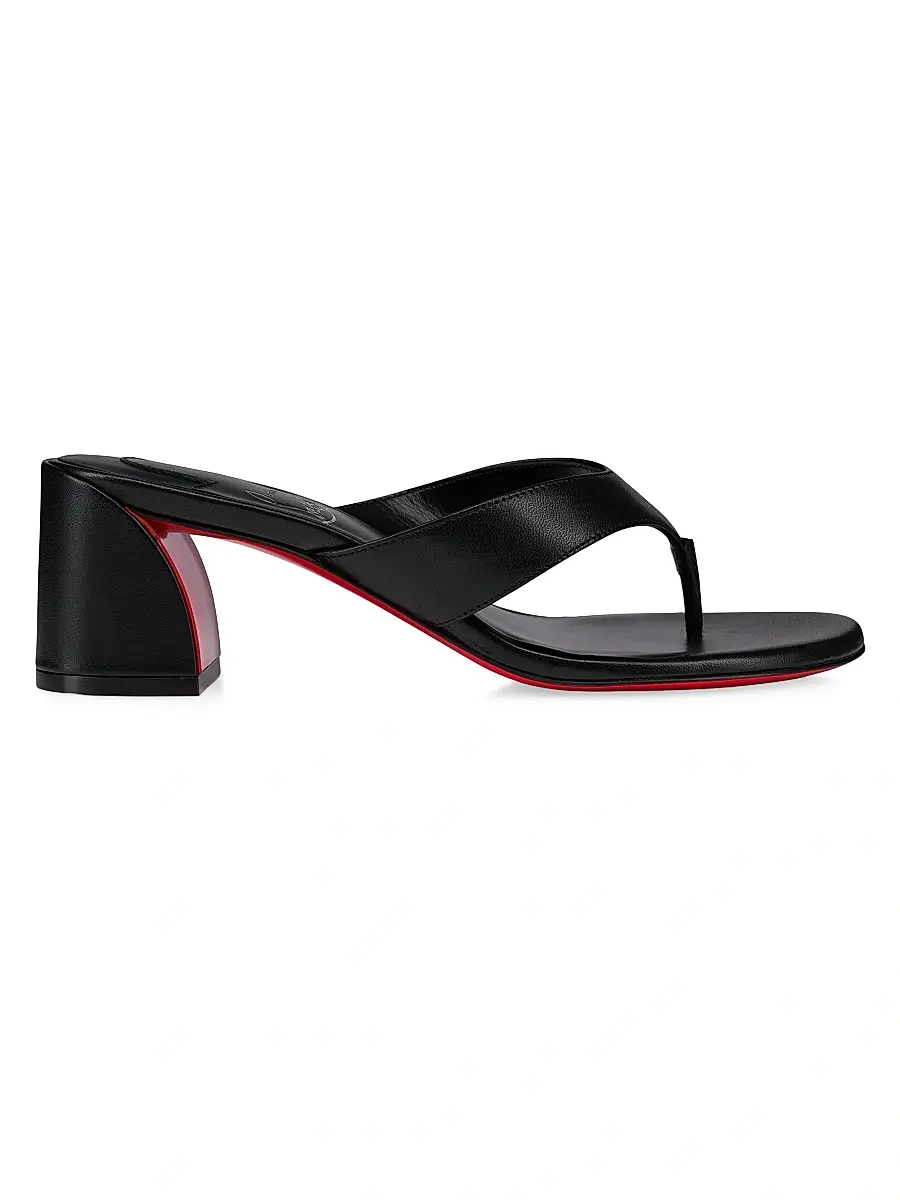 Christian Louboutin Women's Janetonga 55MM Leather Sandals - Bianco | Thumbnail 5 Christian Louboutin Women's Janetonga 55MM Leather Sandals - Bianco | Thumbnail 5