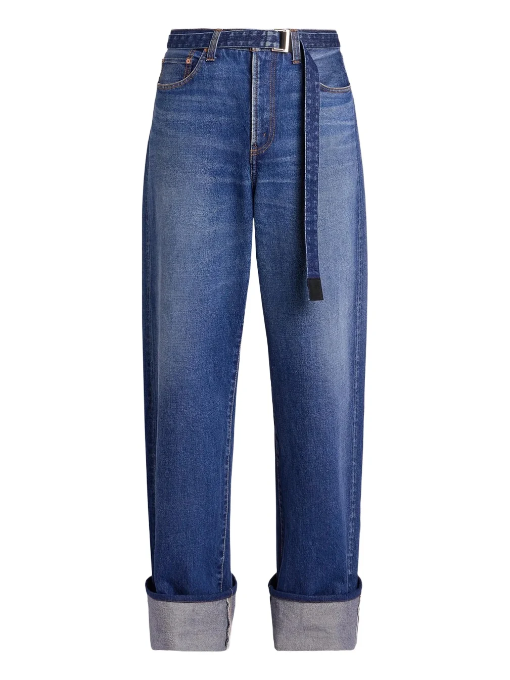 Sacai Men's Levi's x Rolled Wide-Leg Jeans