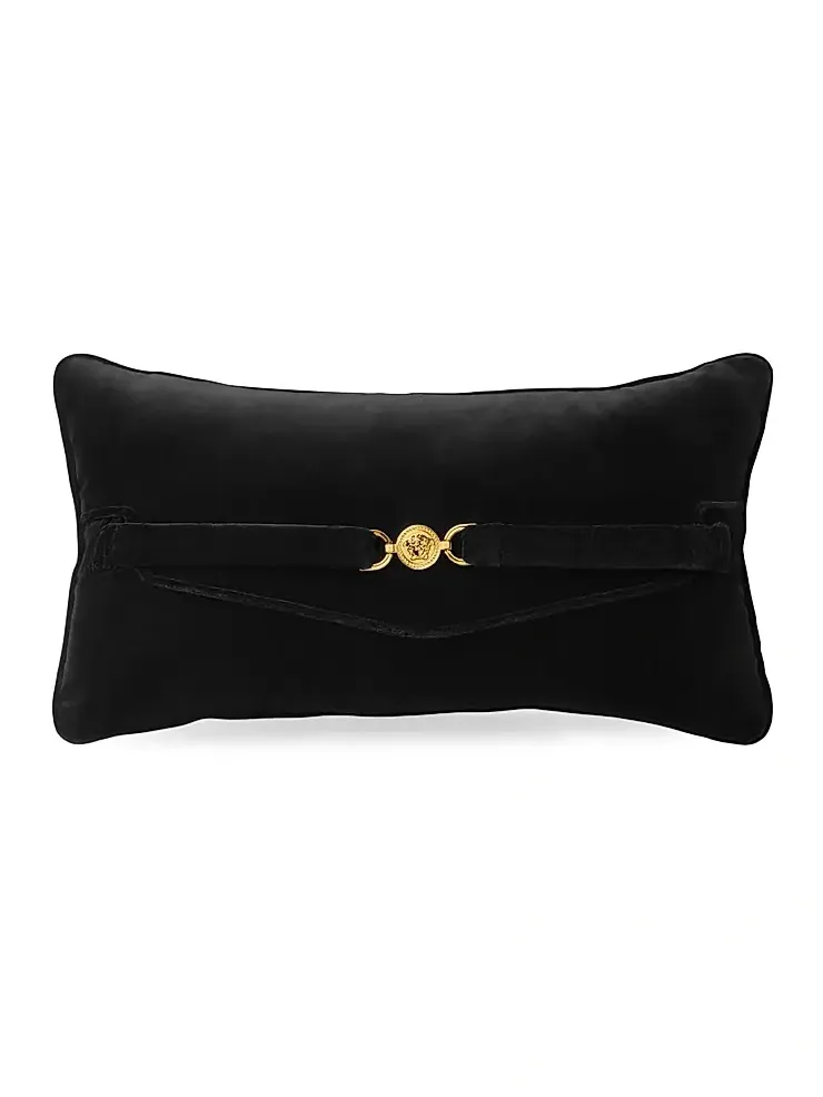 Versace Velvet Medusa Head Rectangular Cushion