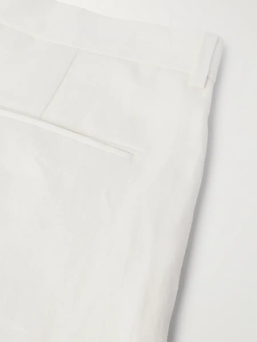 Zegna Straight-Leg Pleated Linen-Twill Trousers - Men | Thumbnail 5