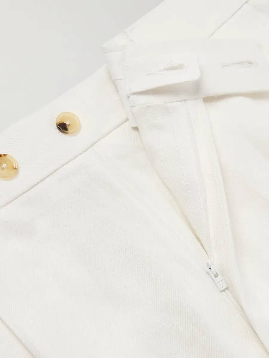 Zegna Straight-Leg Pleated Linen-Twill Trousers - Men | Thumbnail 6