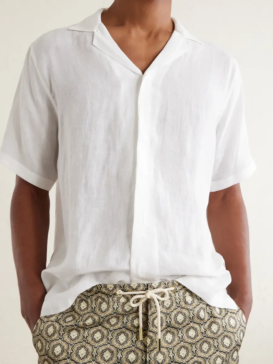 Orlebar Brown Maitan II Camp-Collar Linen Shirt - Men | Thumbnail 4 Orlebar Brown Maitan II Camp-Collar Linen Shirt - Men | Thumbnail 4
