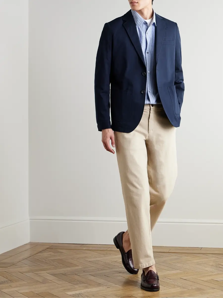 Oliver Spencer Theobald Slim-Fit Unstructured Cotton Suit Jacket - Men | Thumbnail 2 Oliver Spencer Theobald Slim-Fit Unstructured Cotton Suit Jacket - Men | Thumbnail 2