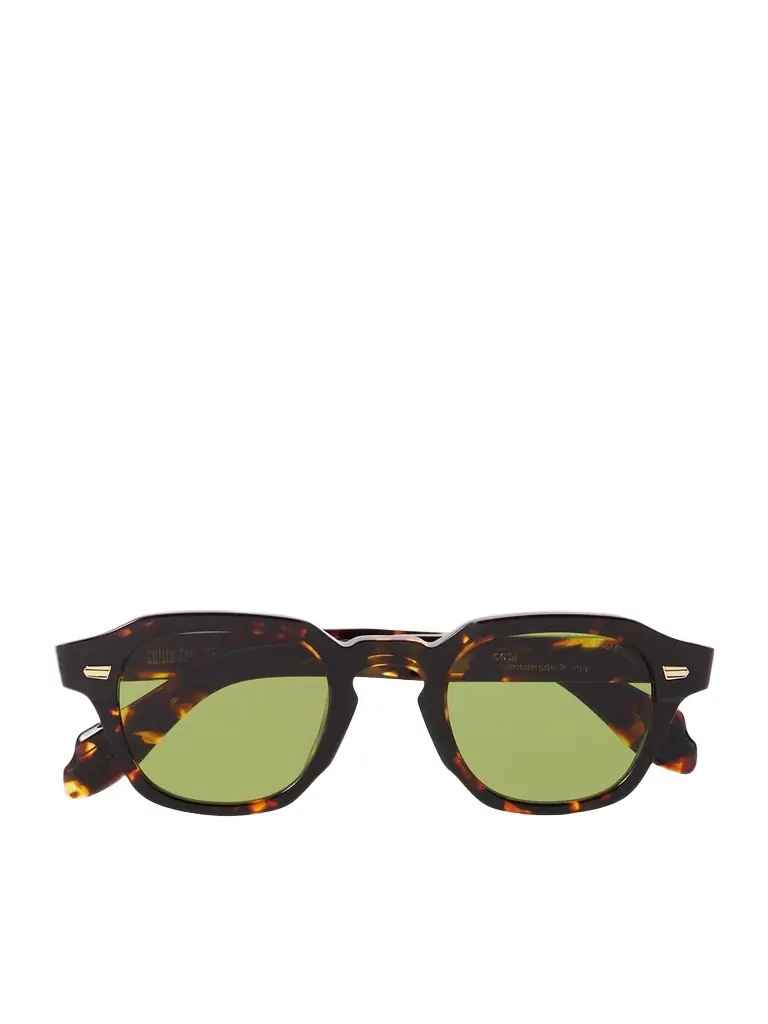 Cutler and Gross 1420 Round-Frame Tortoiseshell Acetate Sunglasses - Men