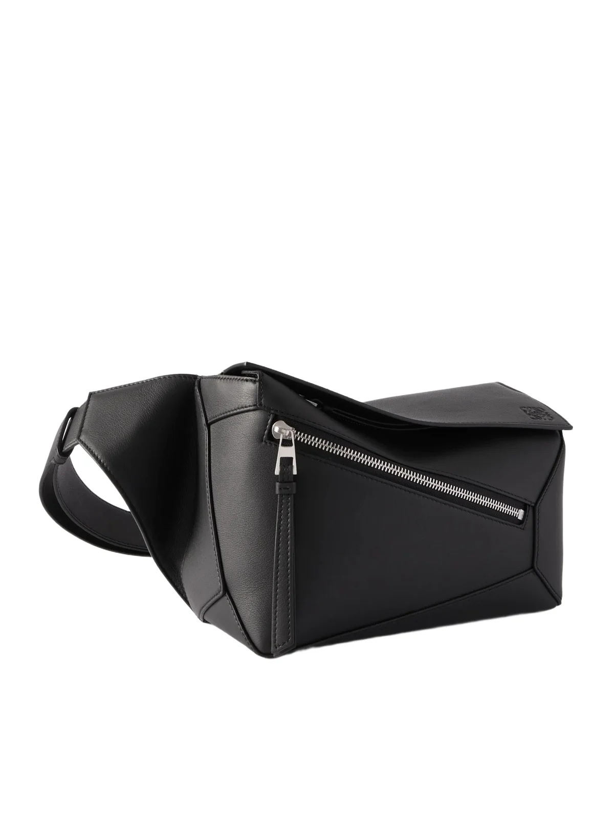 Puzzle Edge Small Leather Belt Bag - Men