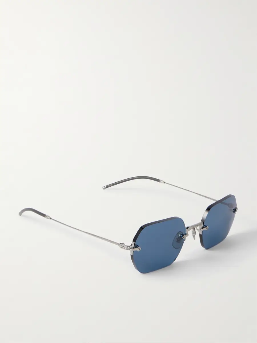 Oliver Peoples TK-13 Round-Frame Rimless Silver-Tone Sunglasses - Men | Thumbnail 4 Oliver Peoples TK-13 Round-Frame Rimless Silver-Tone Sunglasses - Men | Thumbnail 4