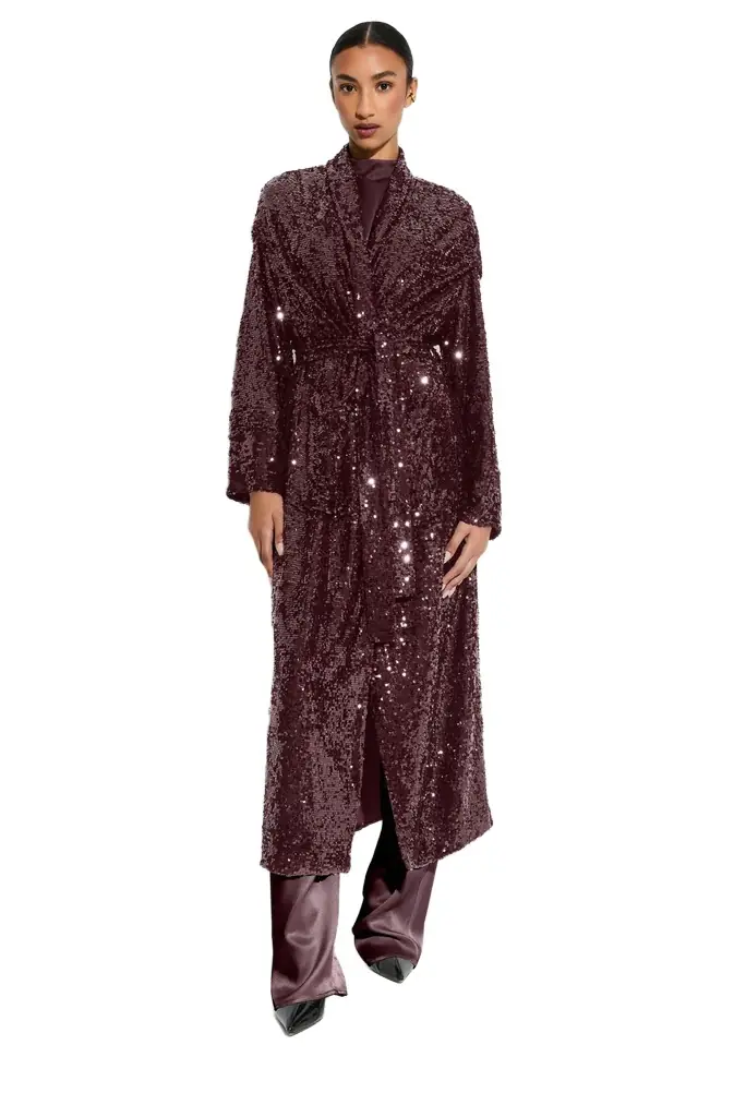 Sequin Duster Coat
