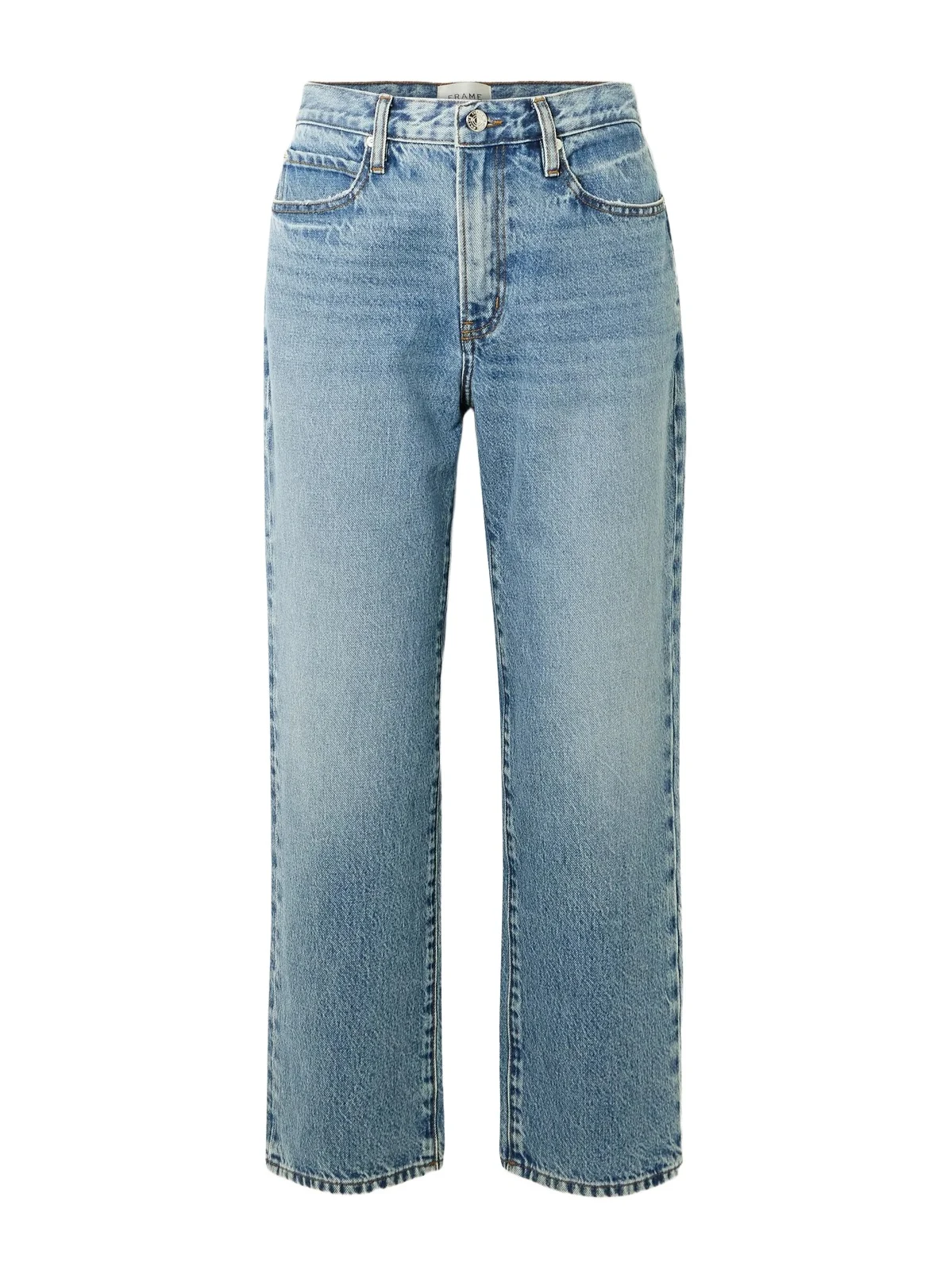 Frame The Hang Cropped Mid-rise Straight-leg Jeans
