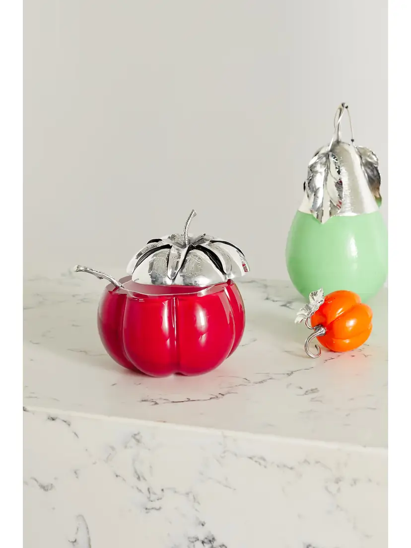 Buccellati Tomato Sterling Silver And Glass Jam Jar | Thumbnail 2