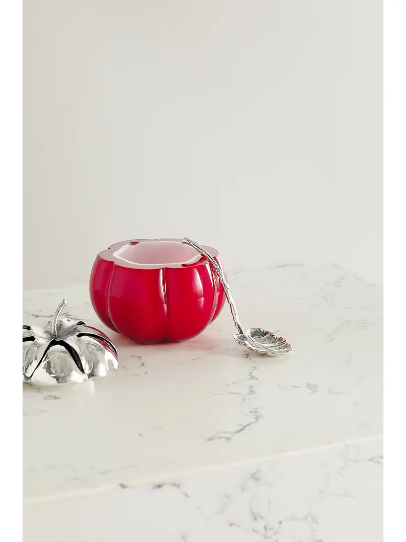 Buccellati Tomato Sterling Silver And Glass Jam Jar | Thumbnail 3