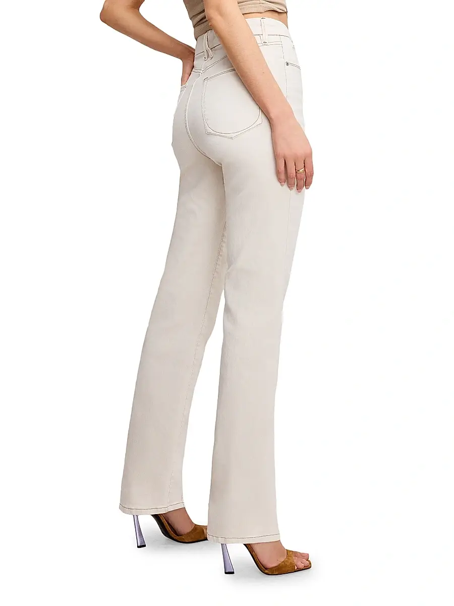 GOOD AMERICAN Women's Good Boy Straight Jeans | Thumbnail 4