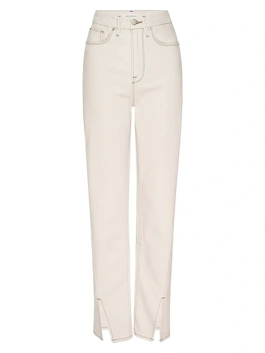 GOOD AMERICAN Women's Good Boy Straight Jeans