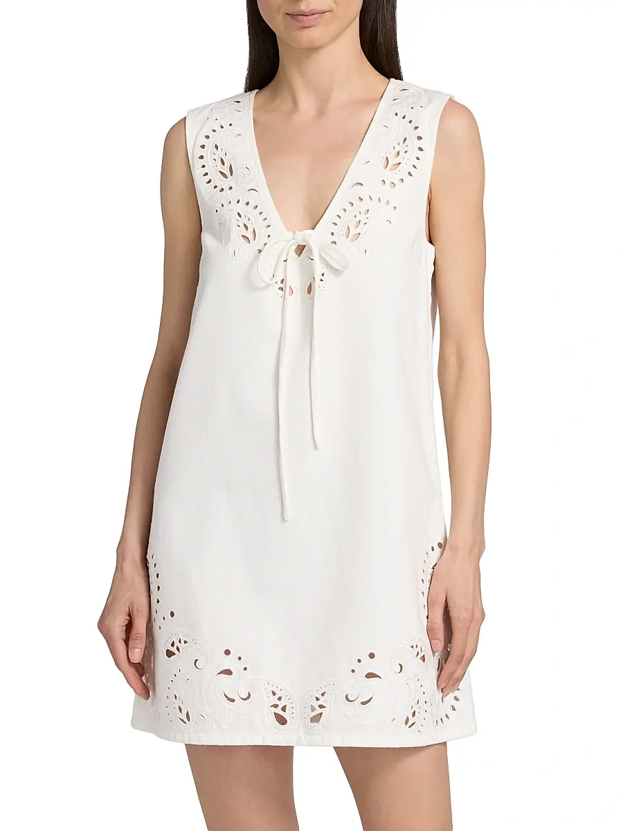rag & bone Women's Belle Eyelet Minidress | Thumbnail 3 rag & bone Women's Belle Eyelet Minidress | Thumbnail 3