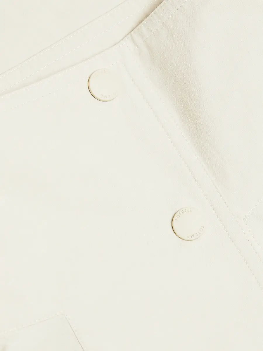 Toteme Women's Organic Cotton-Blend Stand-Collar Jacket - Oyster | Thumbnail 7 Toteme Women's Organic Cotton-Blend Stand-Collar Jacket - Oyster | Thumbnail 7