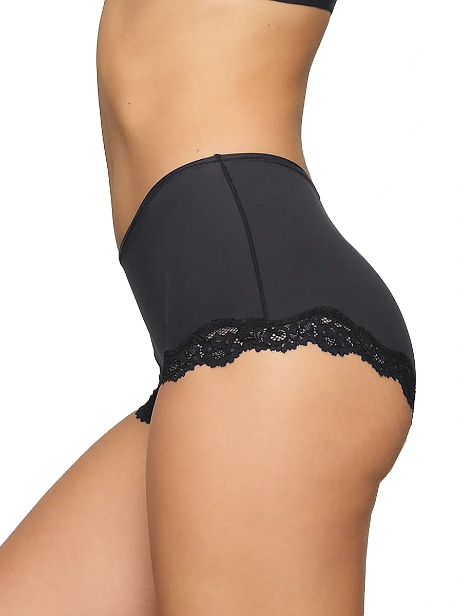 SKIMS Women's Fits Everybody Lace Boy Short - Onyx | Thumbnail 3 SKIMS Women's Fits Everybody Lace Boy Short - Onyx | Thumbnail 3