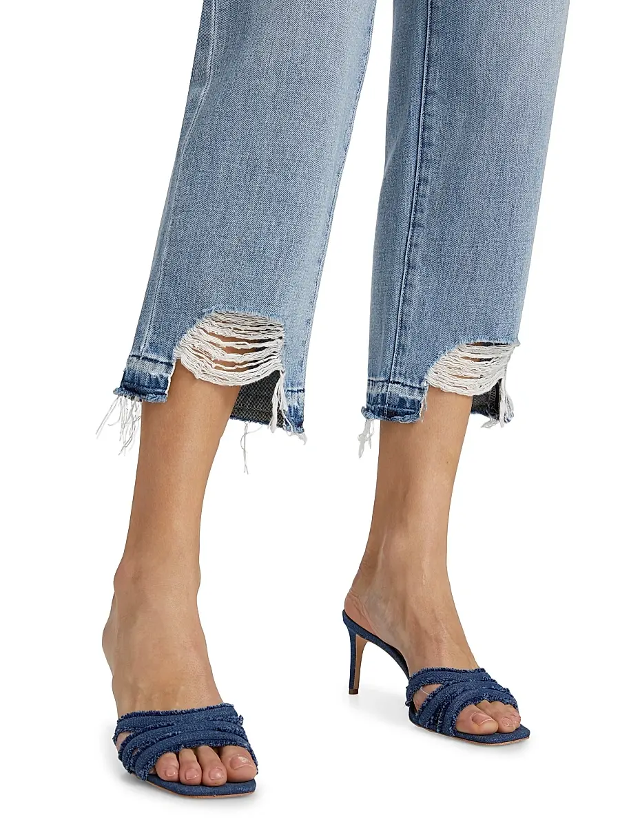 L'Agence Women's Blaine Distressed Denim Low-Rise Stovepipe Crop Jeans | Thumbnail 6 L'Agence Women's Blaine Distressed Denim Low-Rise Stovepipe Crop Jeans | Thumbnail 6