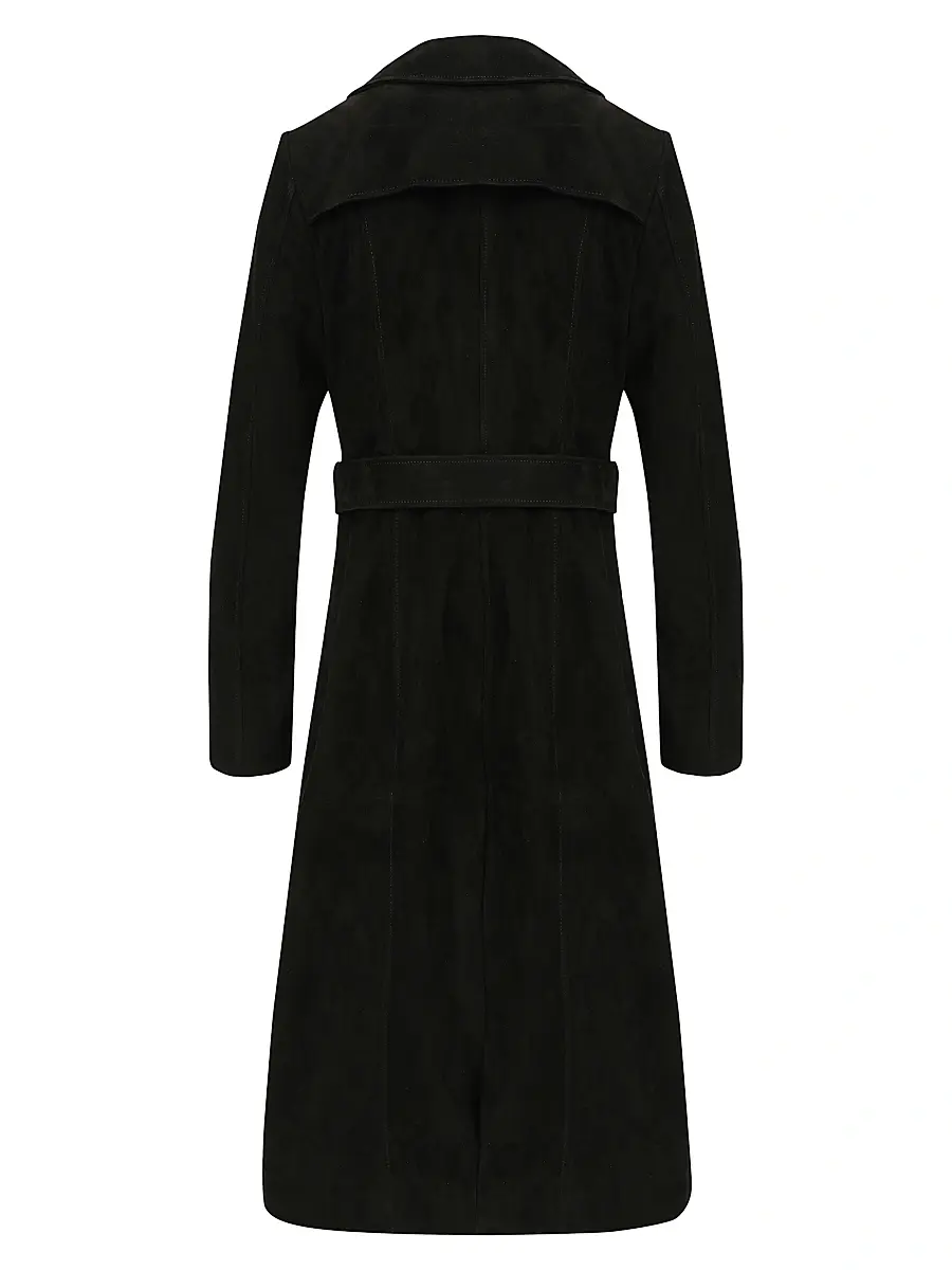 Gorski Women's Metis Suede Belted Trench Coat | Thumbnail 2