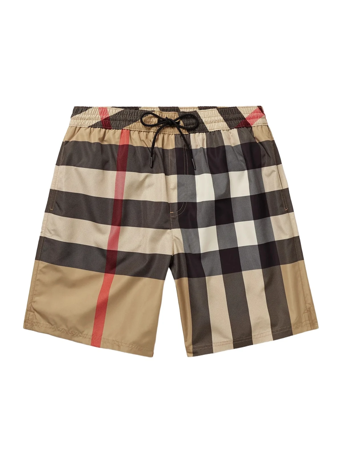 Burberry Straight-Leg Long-Length Checked Swim Shorts - Men