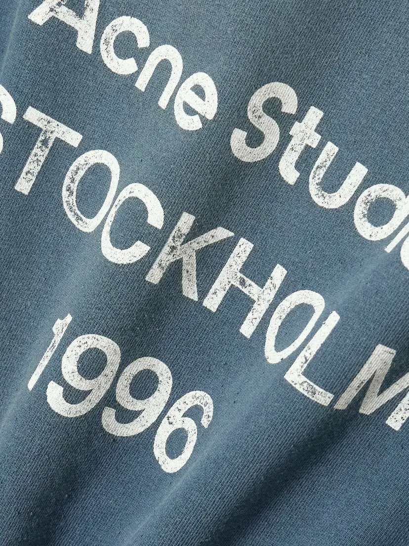 Acne Studios Printed Organic Cotton-blend Jersey Hoodie | Thumbnail 4