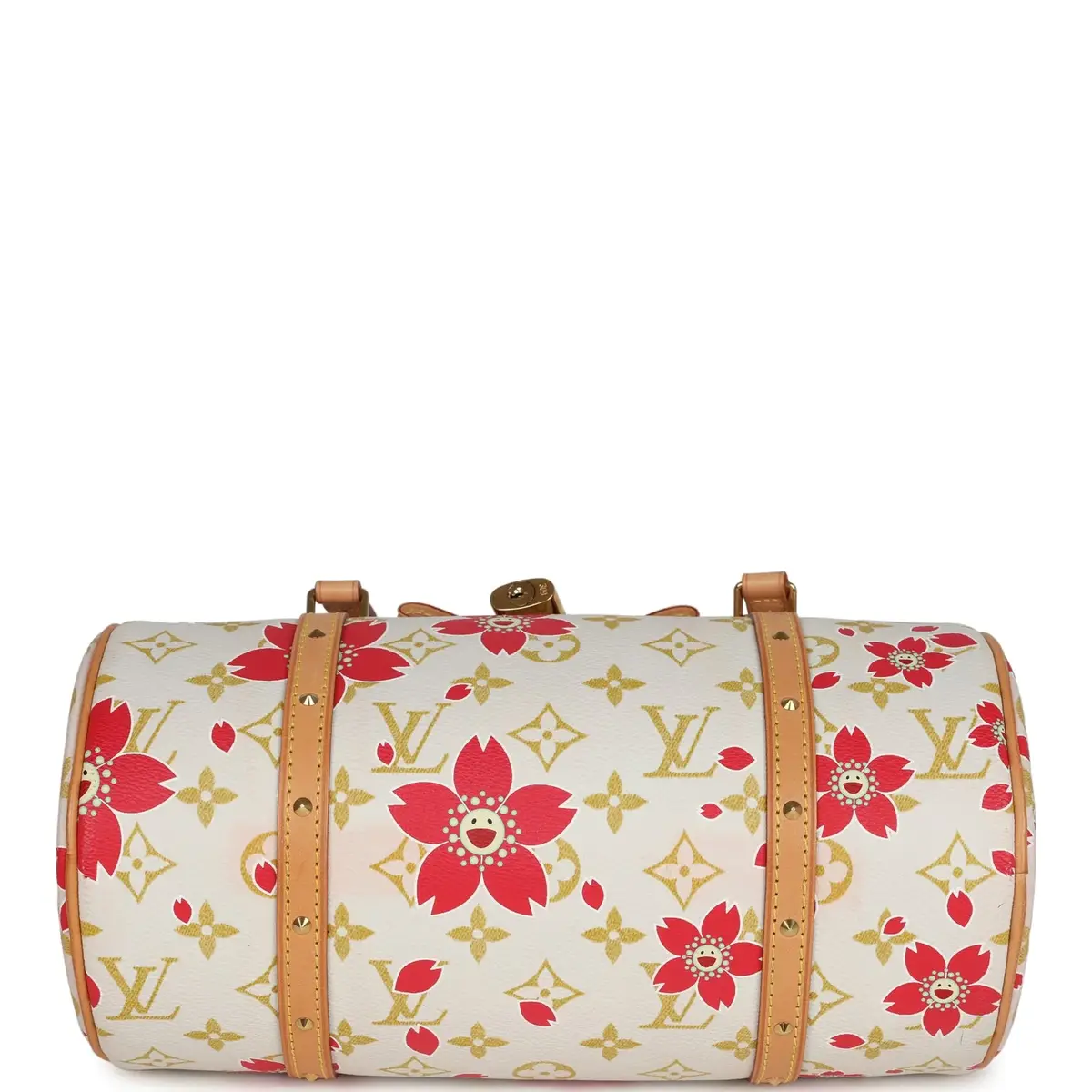 Louis Vuitton Vintage Louis Vuitton X Takashi Murakami Cream and Red Cherry Blossom Papillon Gold Hardware | Thumbnail 8 Louis Vuitton Vintage Louis Vuitton X Takashi Murakami Cream and Red Cherry Blossom Papillon Gold Hardware | Thumbnail 8