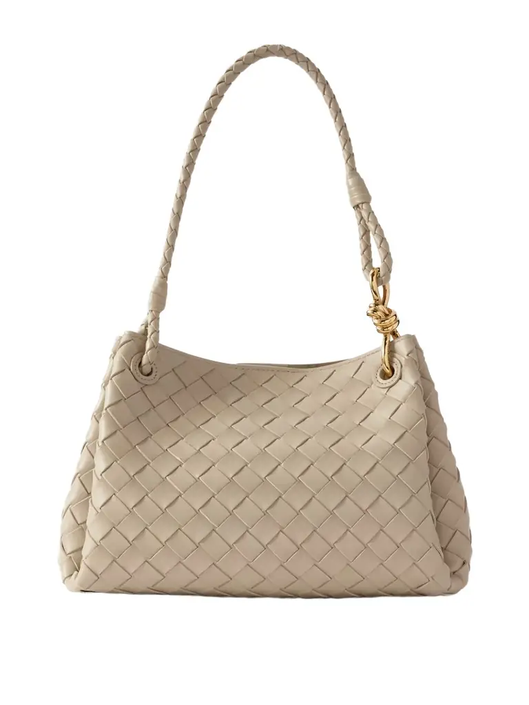 Bottega Veneta Parachute Medium Intrecciato Leather Shoulder Bag | Image 1 Bottega Veneta Parachute Medium Intrecciato Leather Shoulder Bag | Image 1