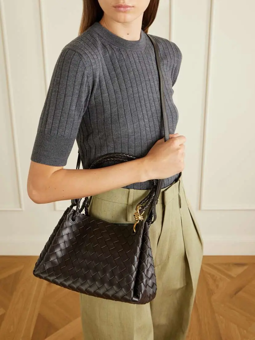Bottega Veneta Parachute Medium Intrecciato Leather Shoulder Bag | Thumbnail 6
