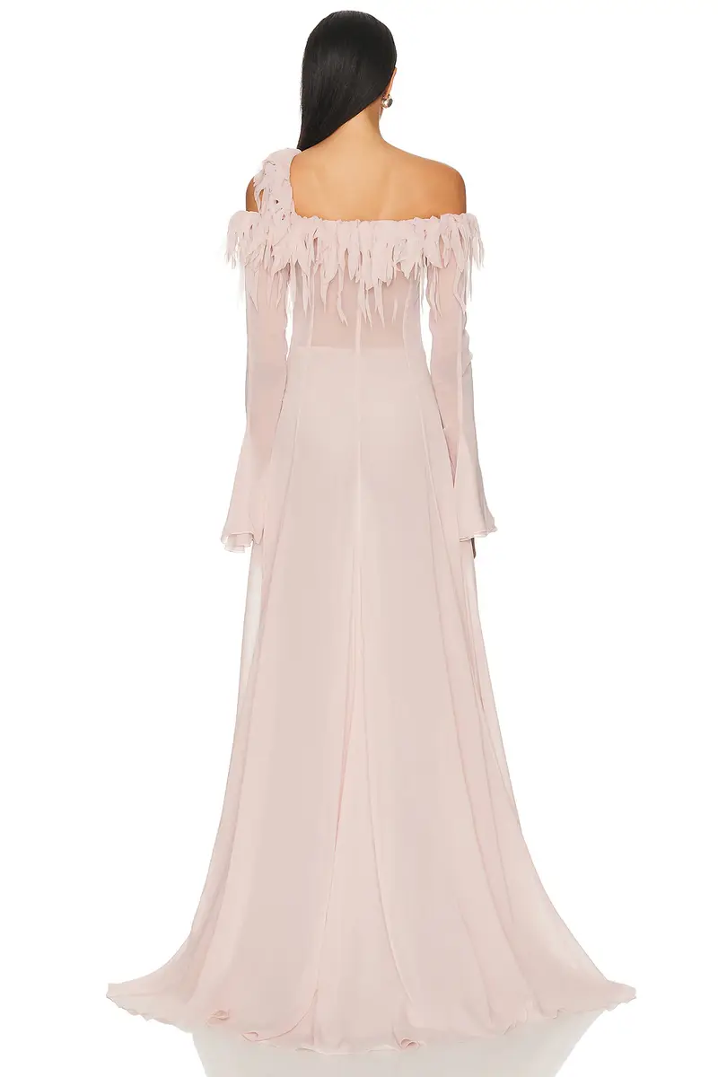 BLUMARINE Sheer Long Dress | Thumbnail 3 BLUMARINE Sheer Long Dress | Thumbnail 3