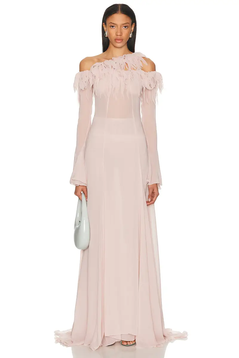 BLUMARINE Sheer Long Dress