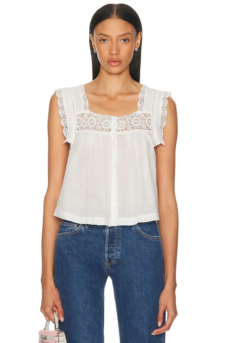 Citizens of Humanity Mia Embroidered Top | Image 1 Citizens of Humanity Mia Embroidered Top | Image 1