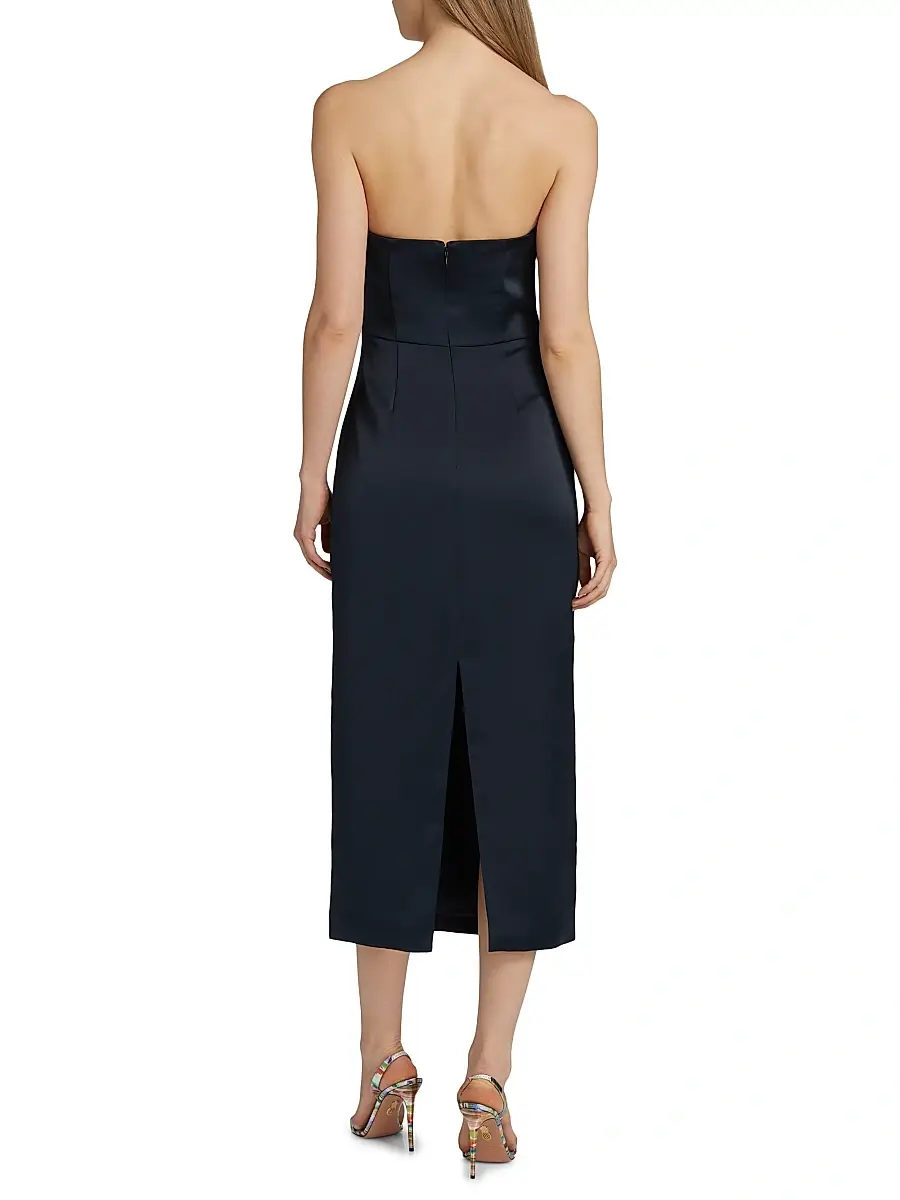 Ramy Brook Women's Orion Knotted Satin Midi-Dress | Thumbnail 5 Ramy Brook Women's Orion Knotted Satin Midi-Dress | Thumbnail 5