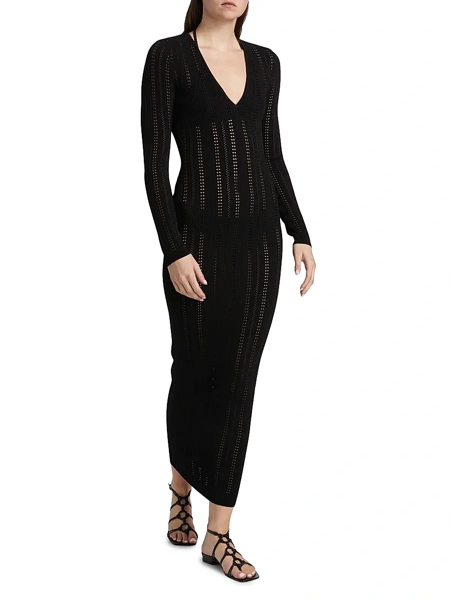 Ronny Kobo Women's Sai V-Neck Knit Maxi Dress | Thumbnail 2 Ronny Kobo Women's Sai V-Neck Knit Maxi Dress | Thumbnail 2