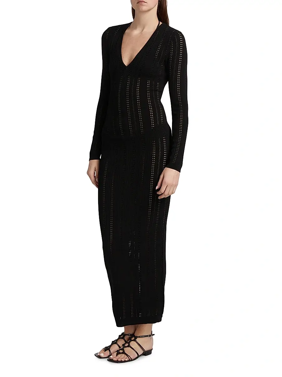 Ronny Kobo Women's Sai V-Neck Knit Maxi Dress | Thumbnail 4 Ronny Kobo Women's Sai V-Neck Knit Maxi Dress | Thumbnail 4