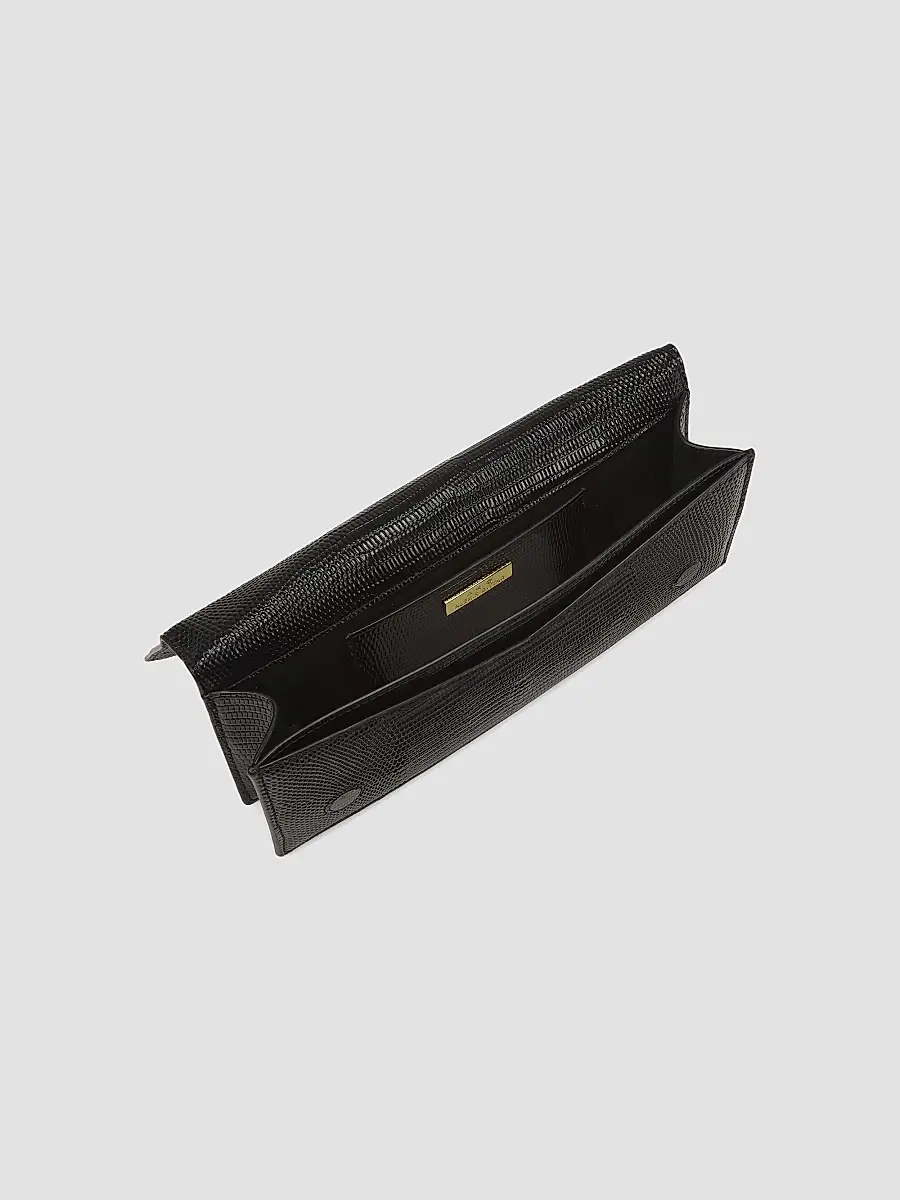 ALEXIS BITTAR Women's Lizard-Embossed Leather Clutch | Thumbnail 3 ALEXIS BITTAR Women's Lizard-Embossed Leather Clutch | Thumbnail 3