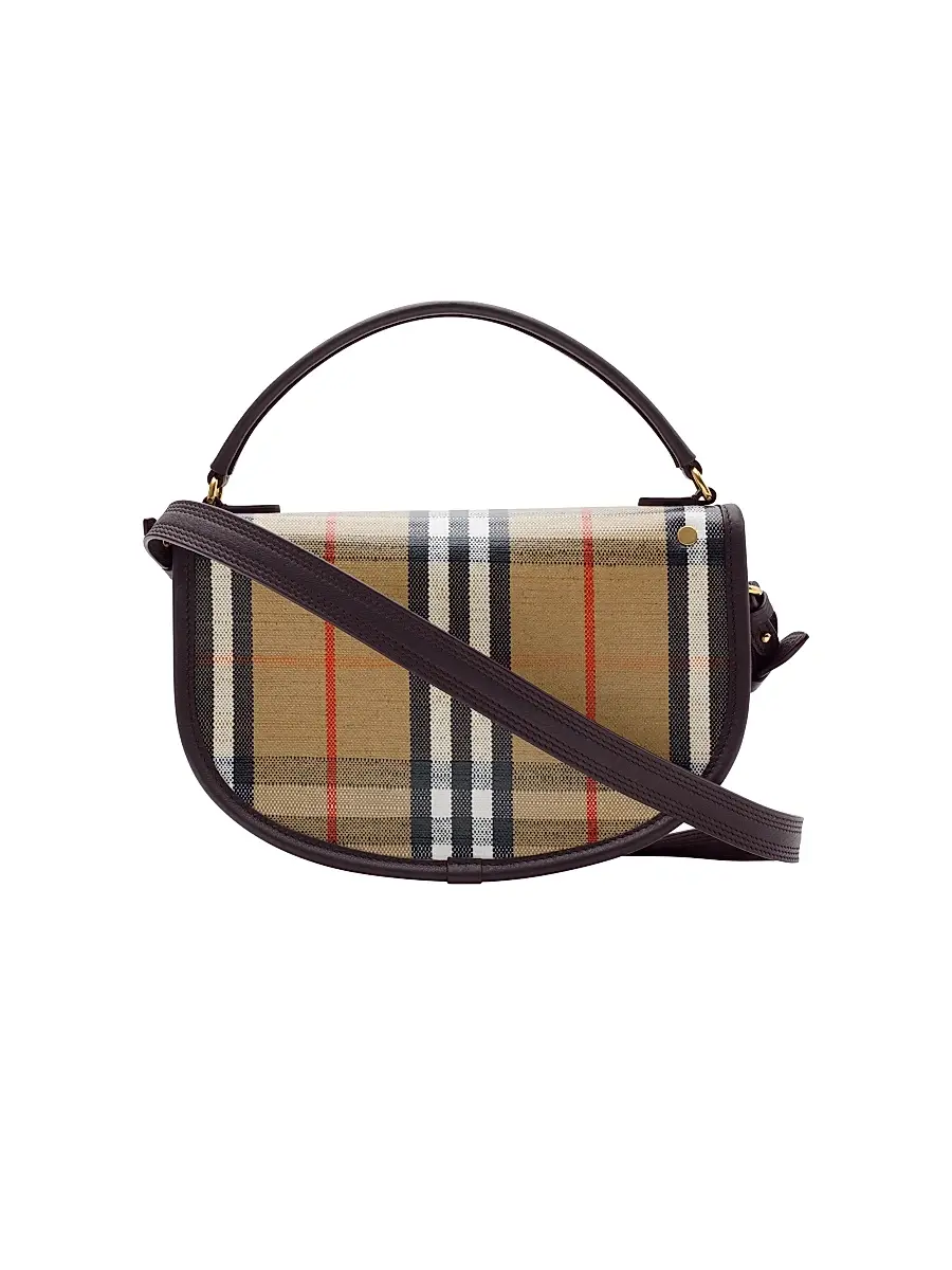 Burberry Women's Highlands Check Crossbody Bag - Sand | Thumbnail 5 Burberry Women's Highlands Check Crossbody Bag - Sand | Thumbnail 5
