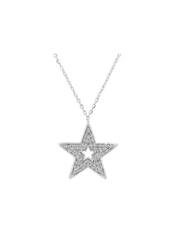 14K WG 0.17 CTW DIA ADJUSTABLE CHAIN Necklaces