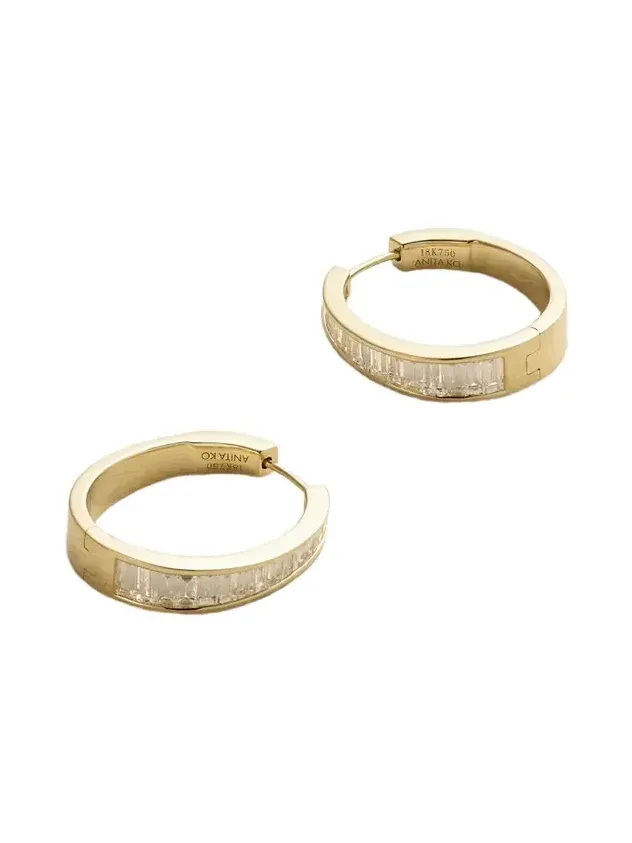 Meryl 18-karat Gold Diamond Hoop Earrings Meryl 18-karat Gold Diamond Hoop Earrings