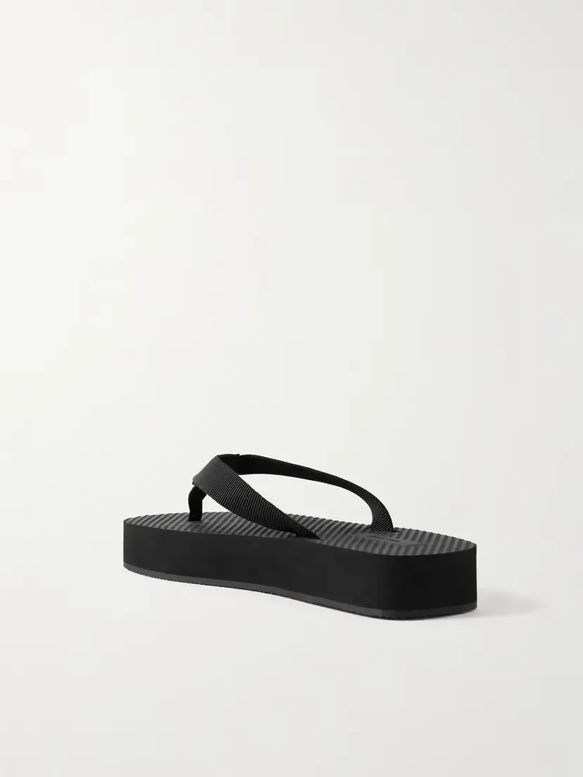 The Row Dune Cotton-blend Grosgrain Platform Flip Flops | Thumbnail 3