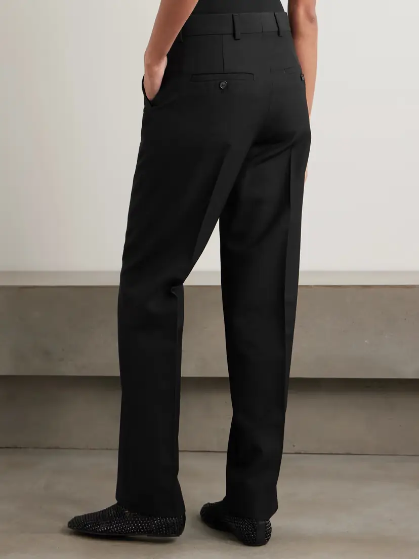TOTEME Garderob Recycled Grain De Poudre Straight-leg Pants | Thumbnail 3