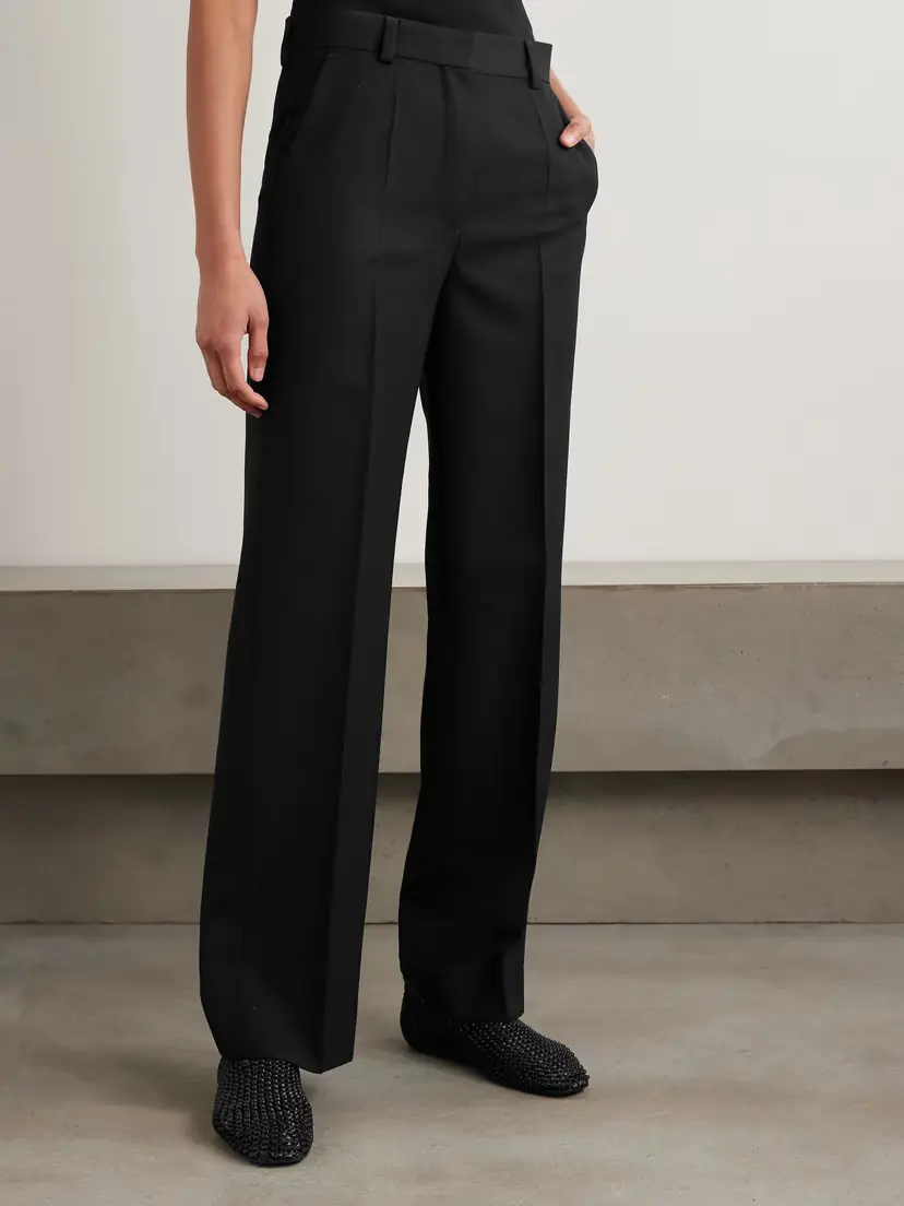 TOTEME Garderob Recycled Grain De Poudre Straight-leg Pants | Thumbnail 4