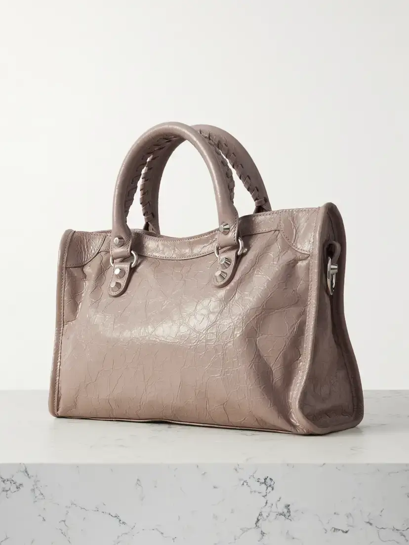 Balenciaga Le City Small Embellished Textured-leather Tote | Thumbnail 3 Balenciaga Le City Small Embellished Textured-leather Tote | Thumbnail 3